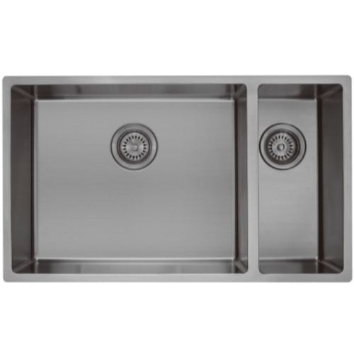 Bridge Point Single & Half Bowl 500/180mm Gun Metal Sink - BPS152152GM