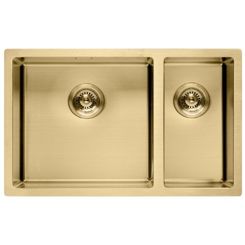 Bridge Point Single & Half Bowl 500/180mm Satin Gold Sink - BPS152152SG