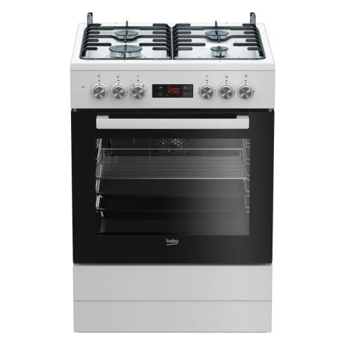 Beko Electric Oven with Gas Hob White 60x60 - FSM62320DWS