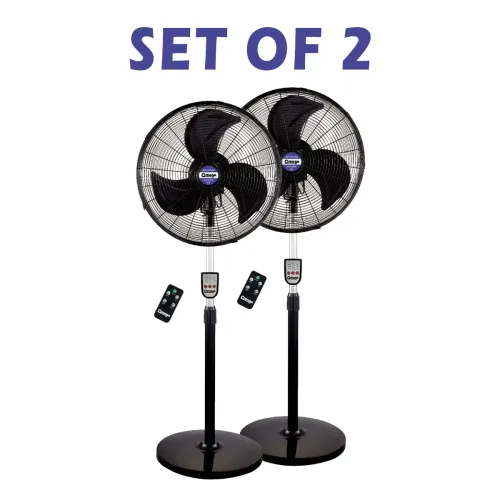 SUMMER SALE: Omega 18" Oscillating High Speed Stand Fan With Remote 120W - MISTRALREMDUO