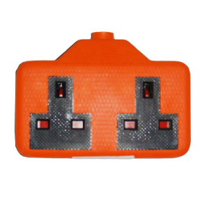 Omega Two Gang Rubber Socket Outlet - 21086