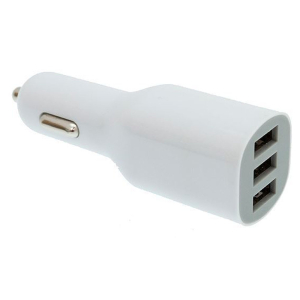 Vibe 5100mAh Triple USB Car Charger White - 39896WT