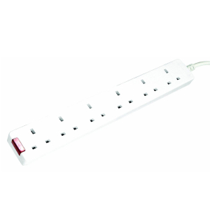 Omega Electrical Extension Lead 6 Way 2M - 21662