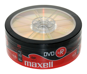Maxell DVD-R 4.7GB 16X Pack Of 25 - DVD-25M