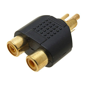 2x Female Phonos to 1 Male Phono Jack Adapter - HS137