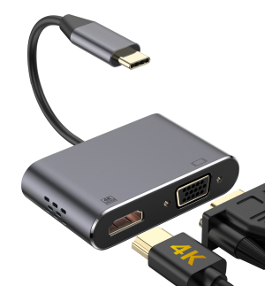 Platinet Type-C to HDMI 40K 30 Hz - VGA - PMMA9832