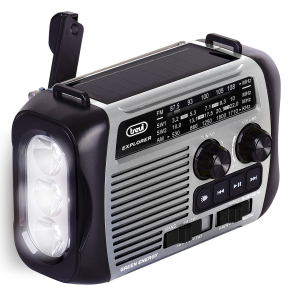 Trevi Portable FM Radio Dynamo/ Solar Grey- RA7F30BTGY