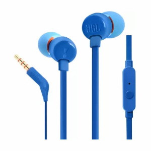 JBL In-Ear Wired Earphones + Mic Blue - T110BLU