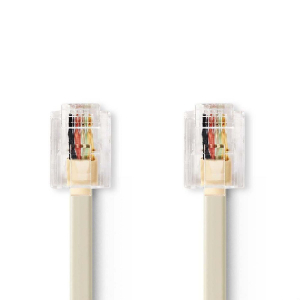 Nedis RJ11 to  RJ11 Telephone Cable 2M - TCGP90200IV20