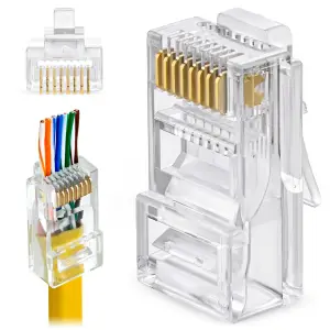 RJ-45 Plug for CAT6 with Pass-through - ETXRJ45/6PASS
