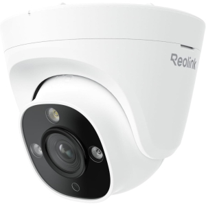 Reolink Pro 12MP PoE Camera with Colour Night Vision, white body, black lens, front view, modern design for security.