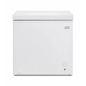 AVG 198L Dual-Function Chest Freezer White - HS-262RN with a sleek white finish and control knob on the front.