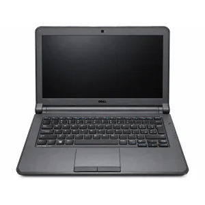 Dell Latitude 3340 Intel Core i3 laptop with a black keyboard and screen, viewed from the front on a white background.